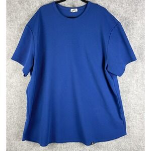 One Bone Shirt Mens 3 4XL Blue Bullet Tee Textured Stretch Relaxed Crewneck